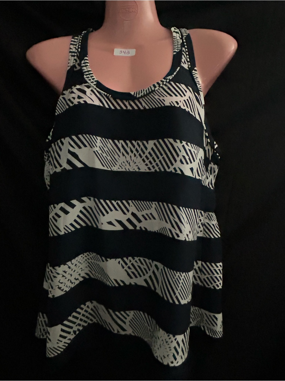 Banana Republic Sleeveless Navy Blue & White Striped Tank Top SM